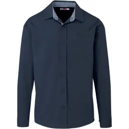 Mens Long Sleeve Warrington Shirt Navy Front